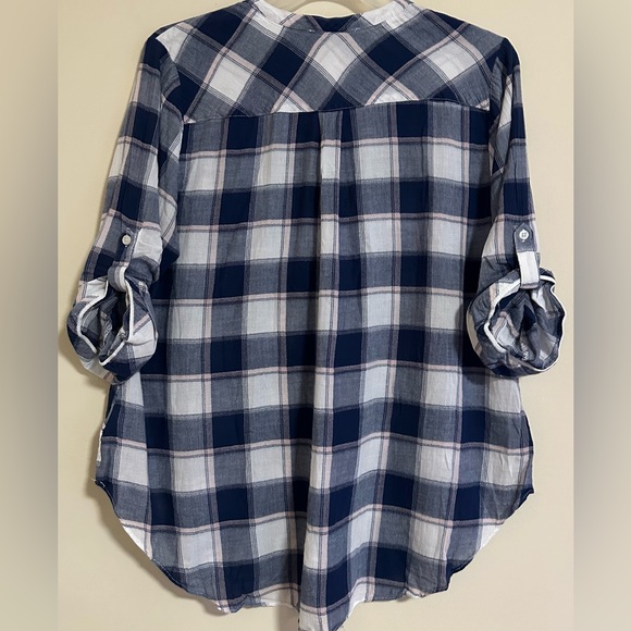 Torrid Harper Cotton Pullover 3/4 Sleeve Blouse Size 2X Plaid - Picture 6 of 9